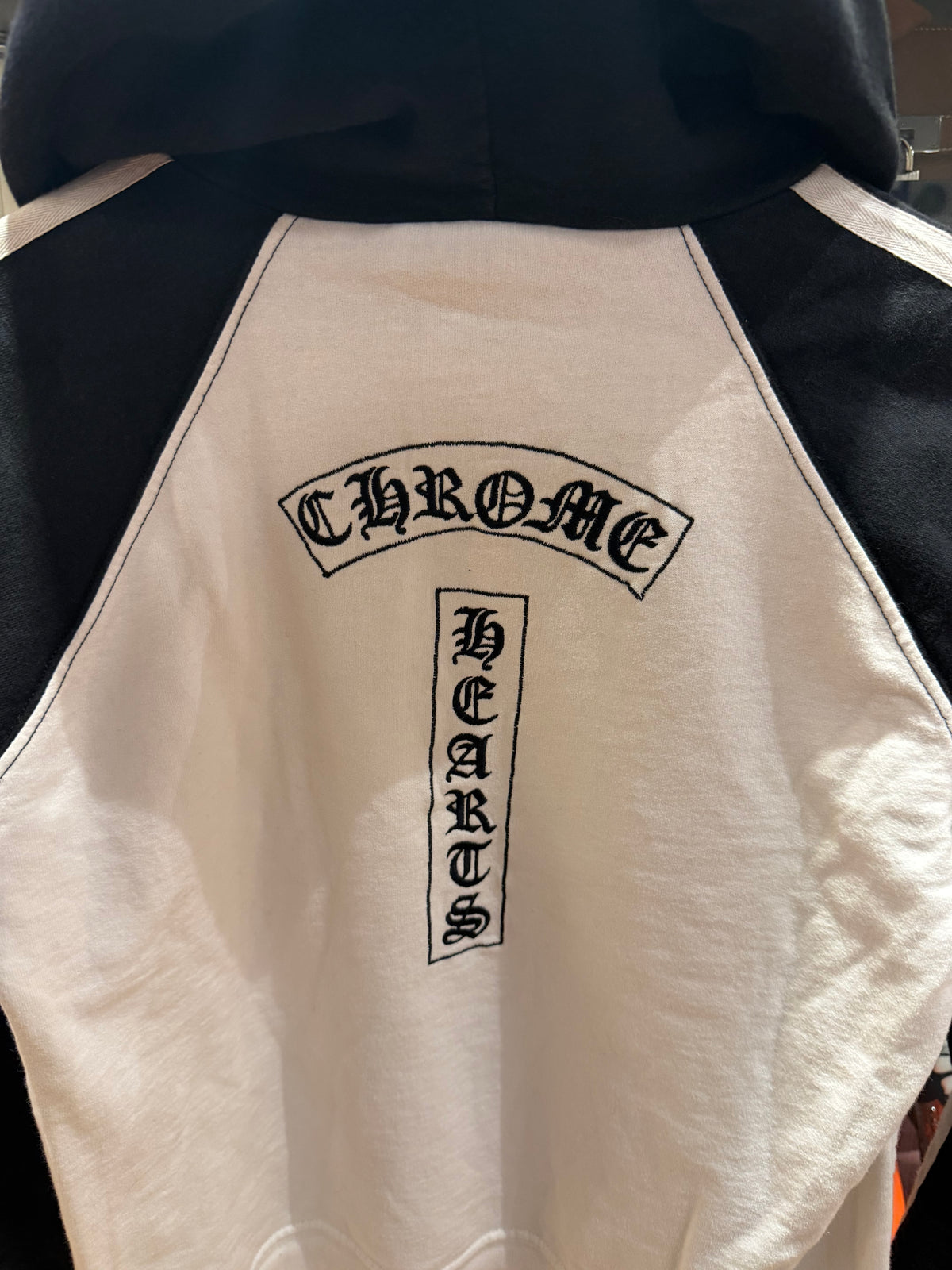 Vintage Chrome Hearts Embroidered T-Bar Logo Raglan Hoodie