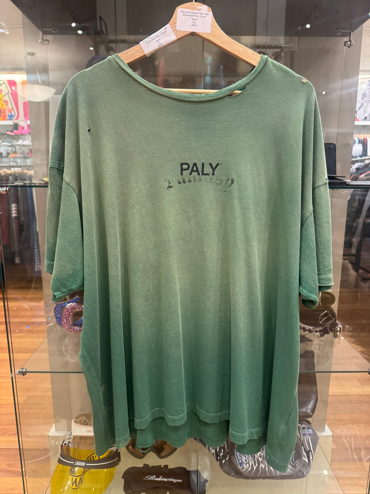 Paly Hollywood Core Logo Distressed Tee - Green (Ricardi Exclusive)