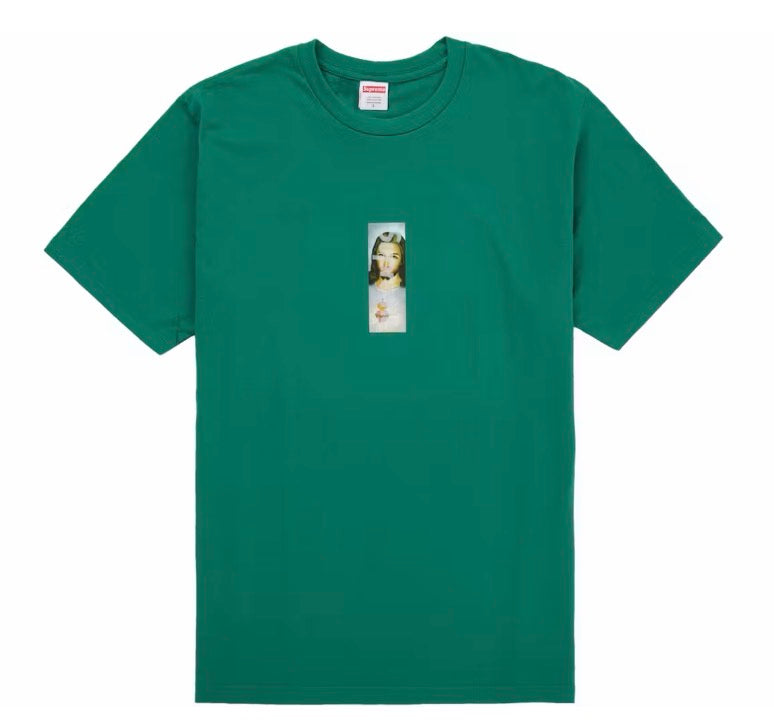 Supreme Prayer Card Box Logo T Shirt - Green