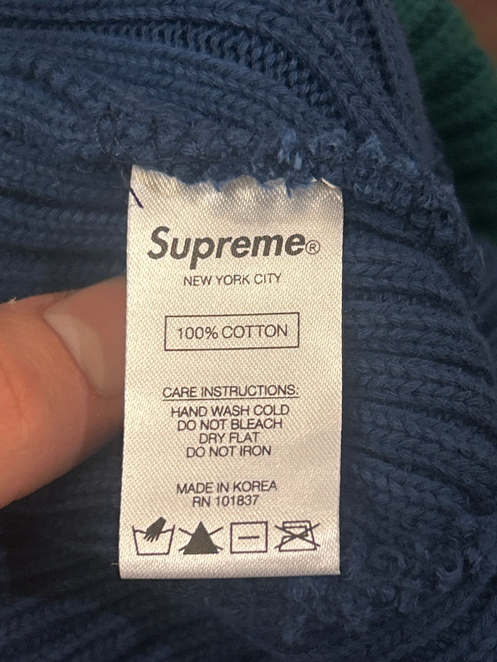 Supreme Overdyed Beanie - Teal Tie Dye