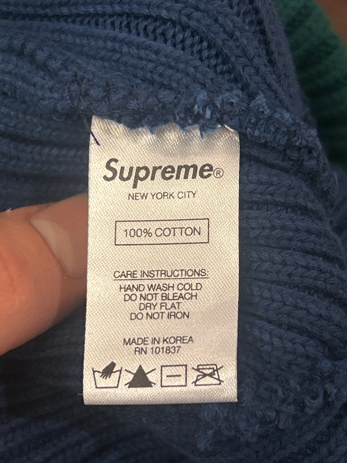 Supreme Overdyed Beanie - Teal Tie Dye