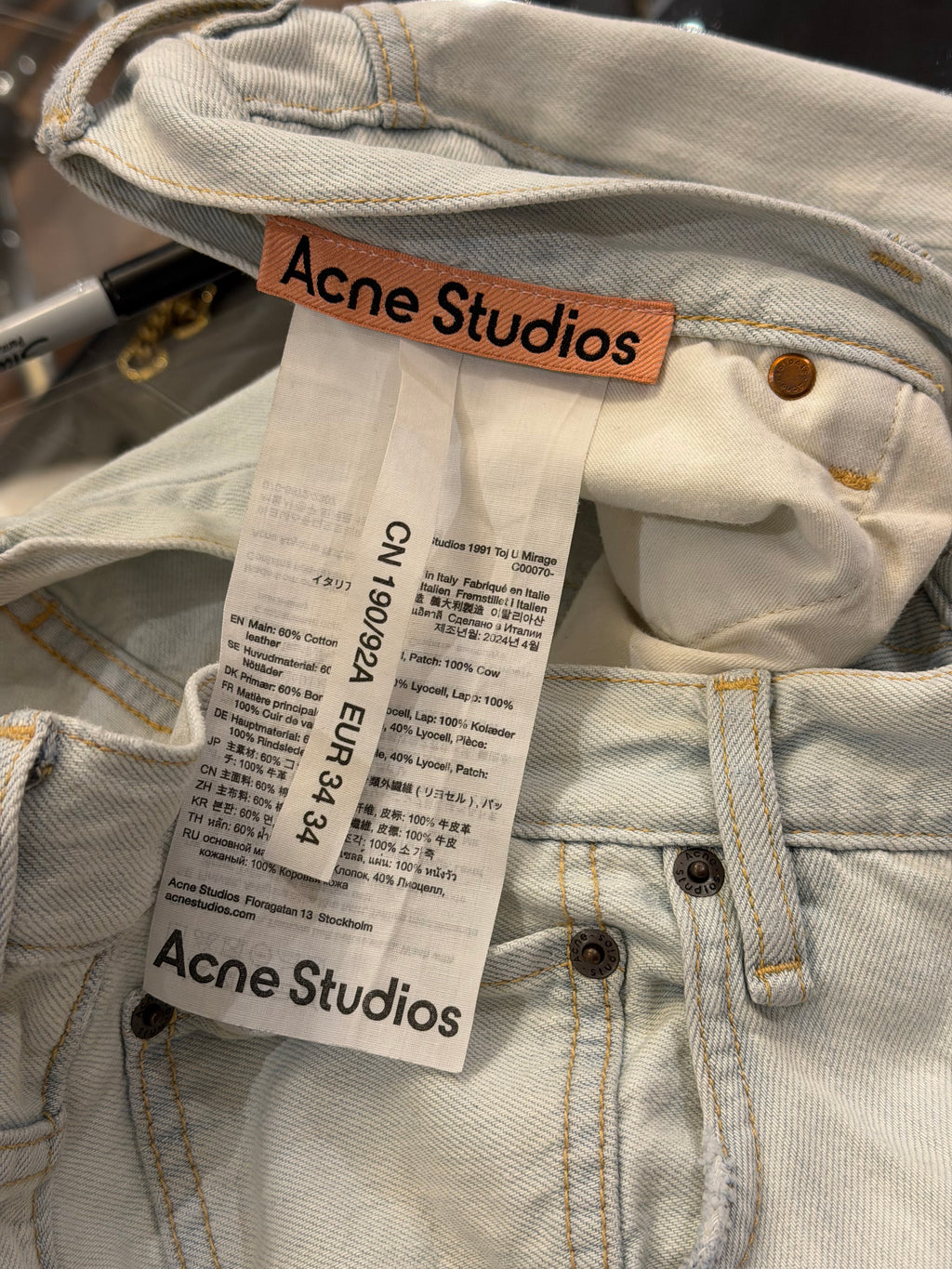 Acne Studios Light Wash
Denim Jeans