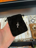 Chrome Hearts Pave Diamond Tiny Cross - Silver