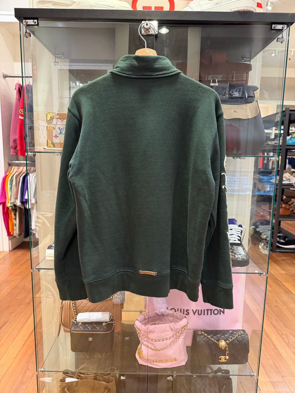 Chrome Hearts Script
Embroidered Q-Zip - Forest
Green