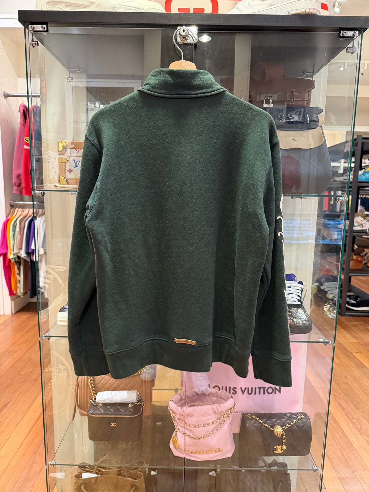 Chrome Hearts Script
Embroidered Q-Zip - Forest
Green