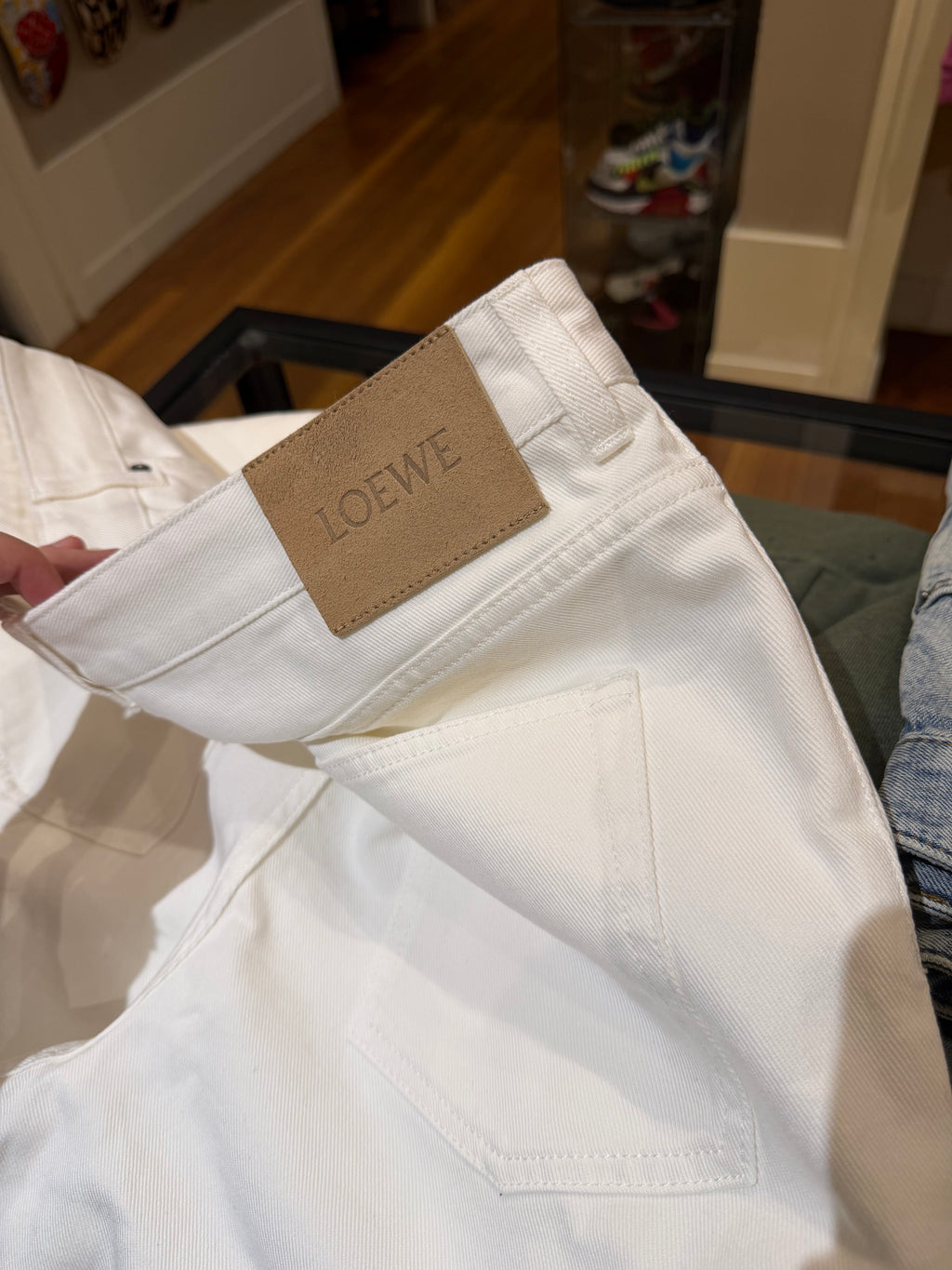 Loewe anagram denim jeans - white