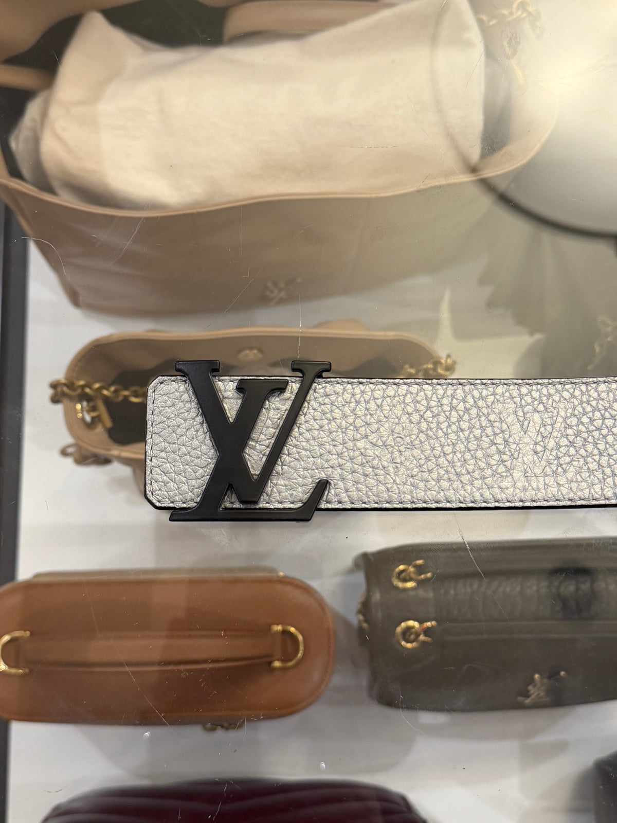 Louis Vuitton Monogram Belt - Silver