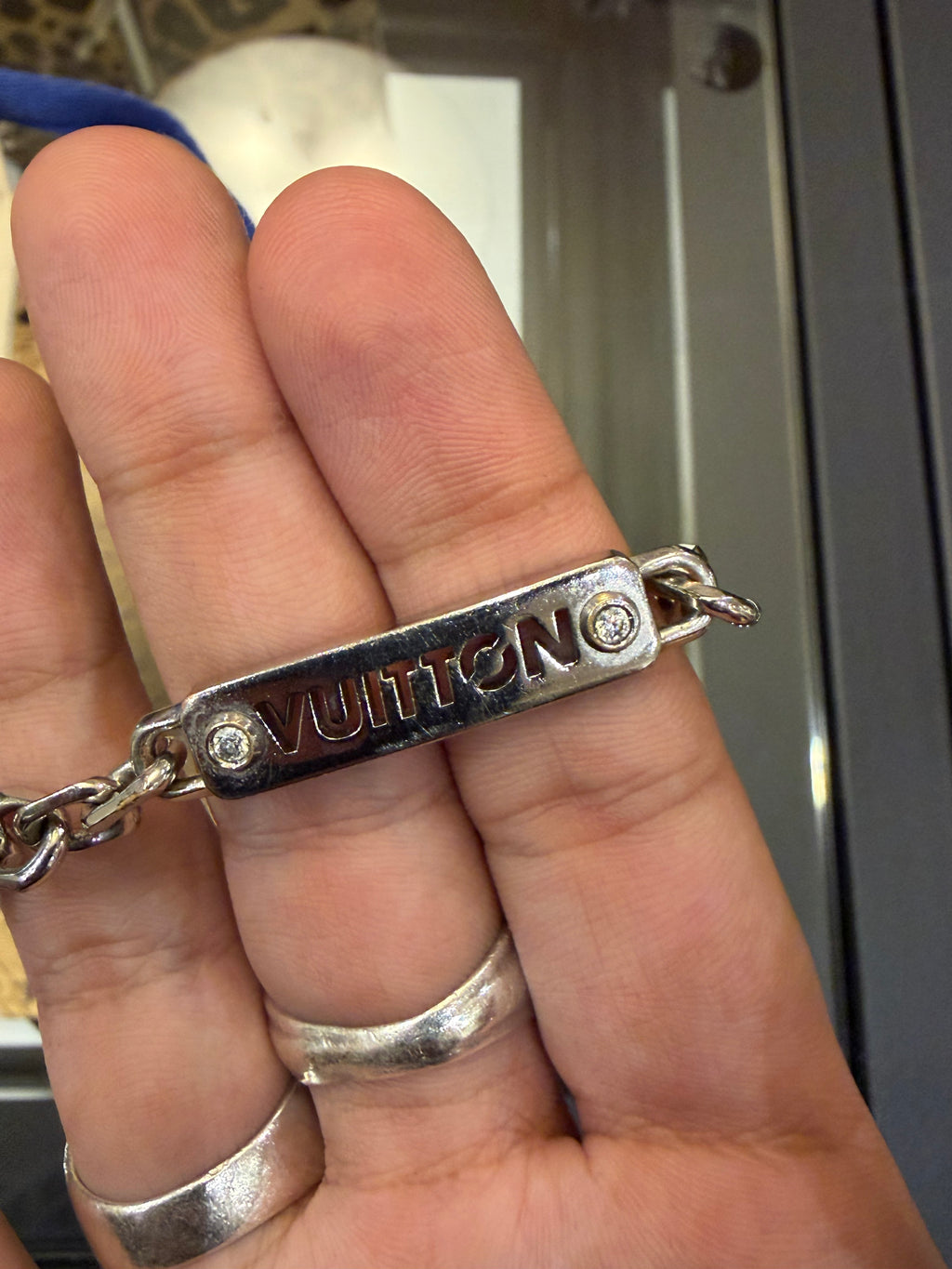 Louis Vuitton Silver Chain Bracelet