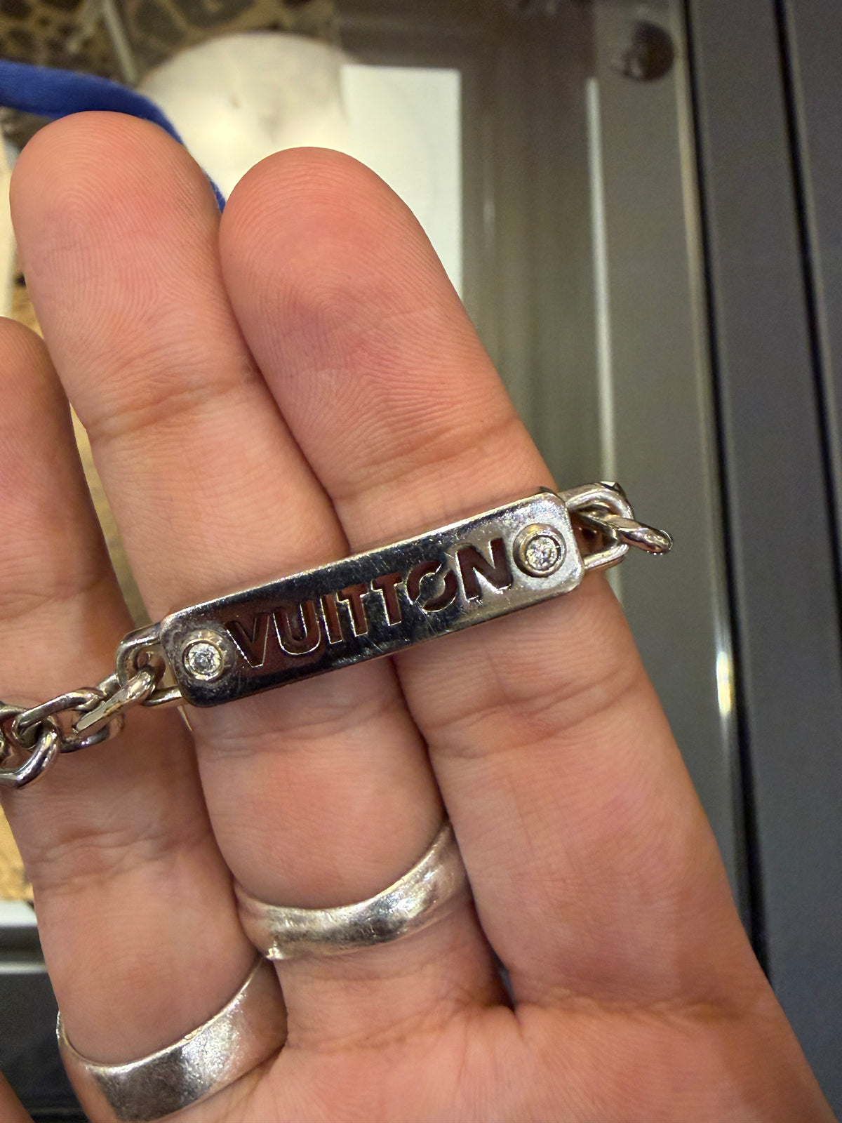 Louis Vuitton Silver Chain Bracelet