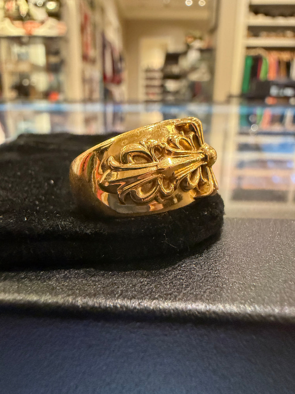 Chrome Hearts 22k Gold Double Floral Ring