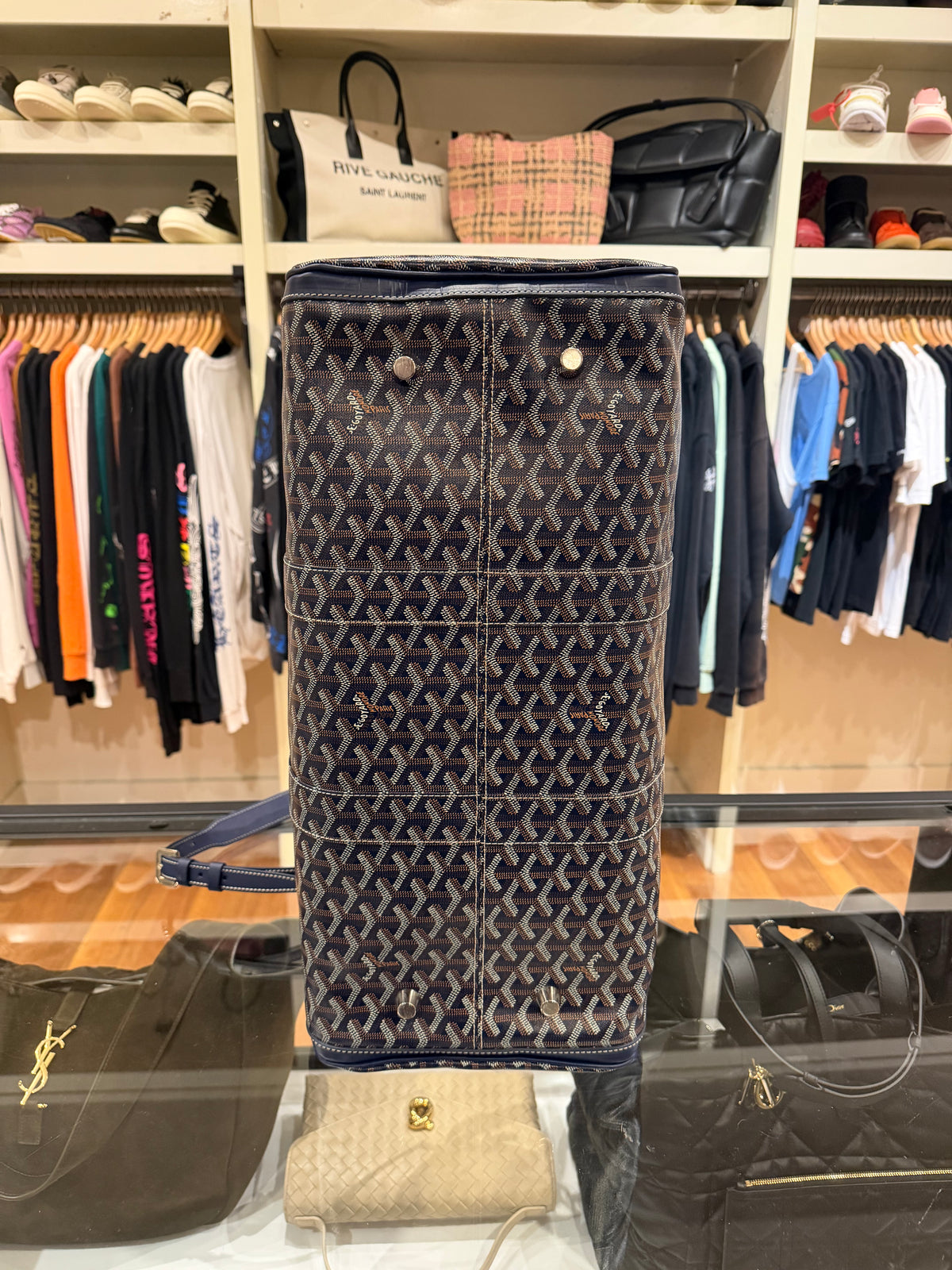 Goyard Croisiere 40 Crossbody Navy Duffle Bag