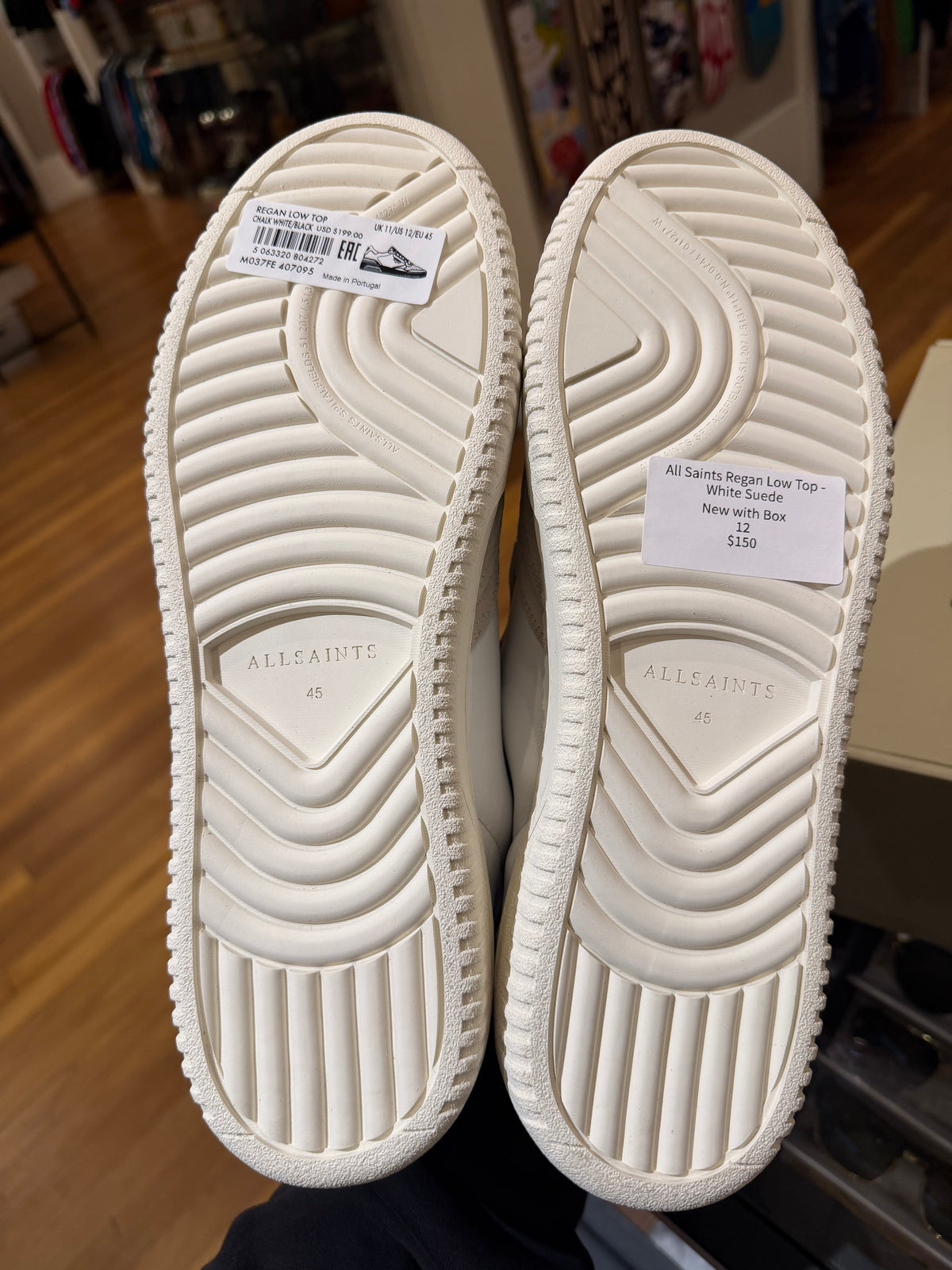 All Saints Regan Low Top - White Suede