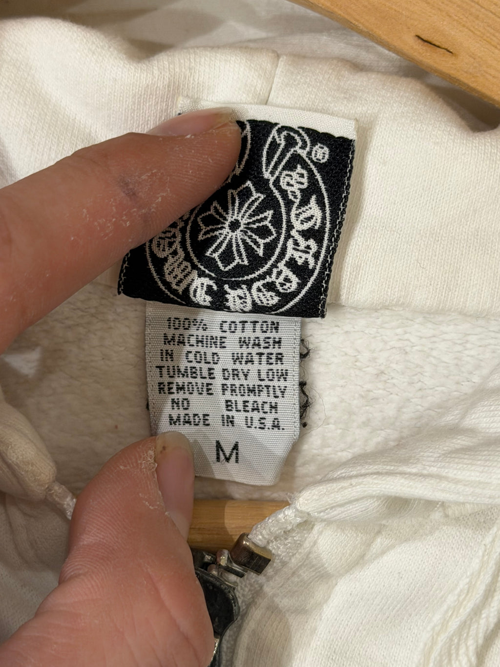 Chrome Hearts Vintage Floral Zip Up Hoodie