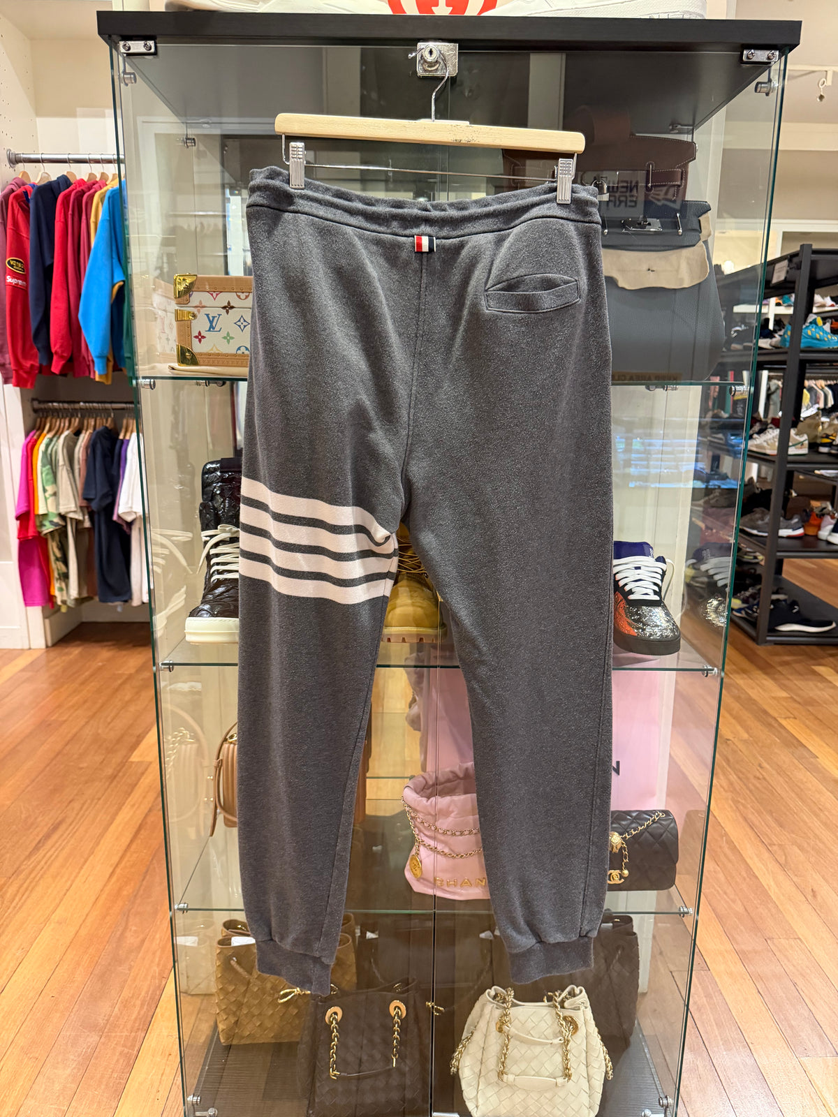 Thome Browne 4-Bar Joggers
- Charcoal
