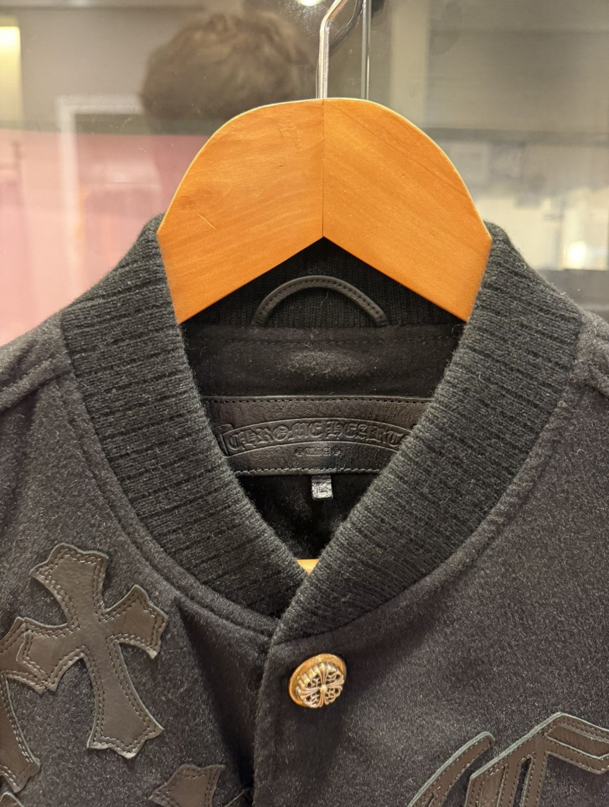 Chrome Hearts Varsity Jacket Cashmere Cross Patch