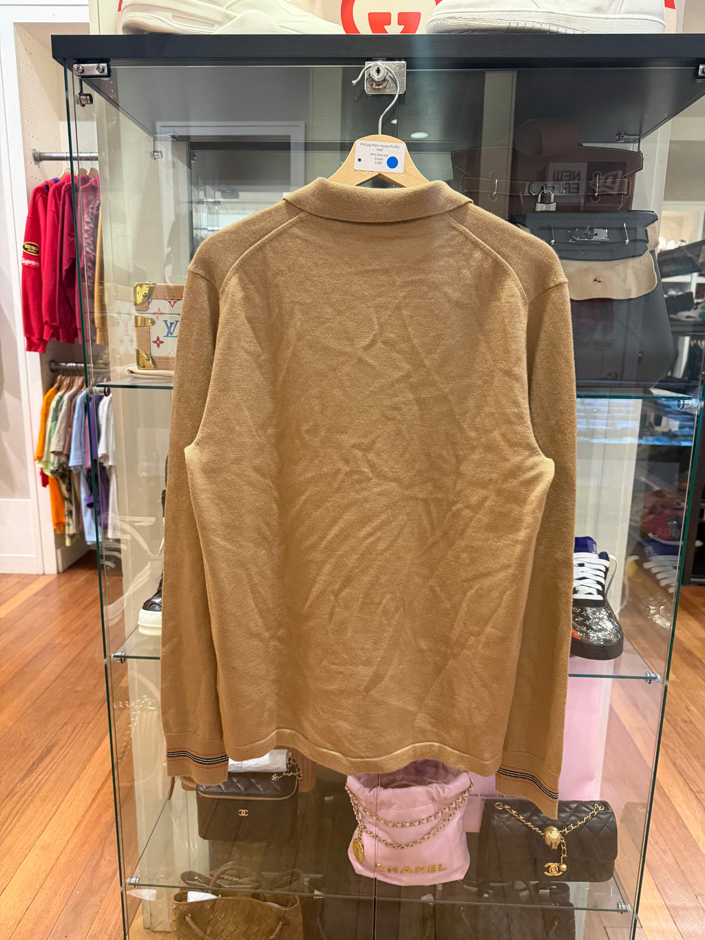 Burberry Long-Sleeve Wool Polo Shirt - Brown