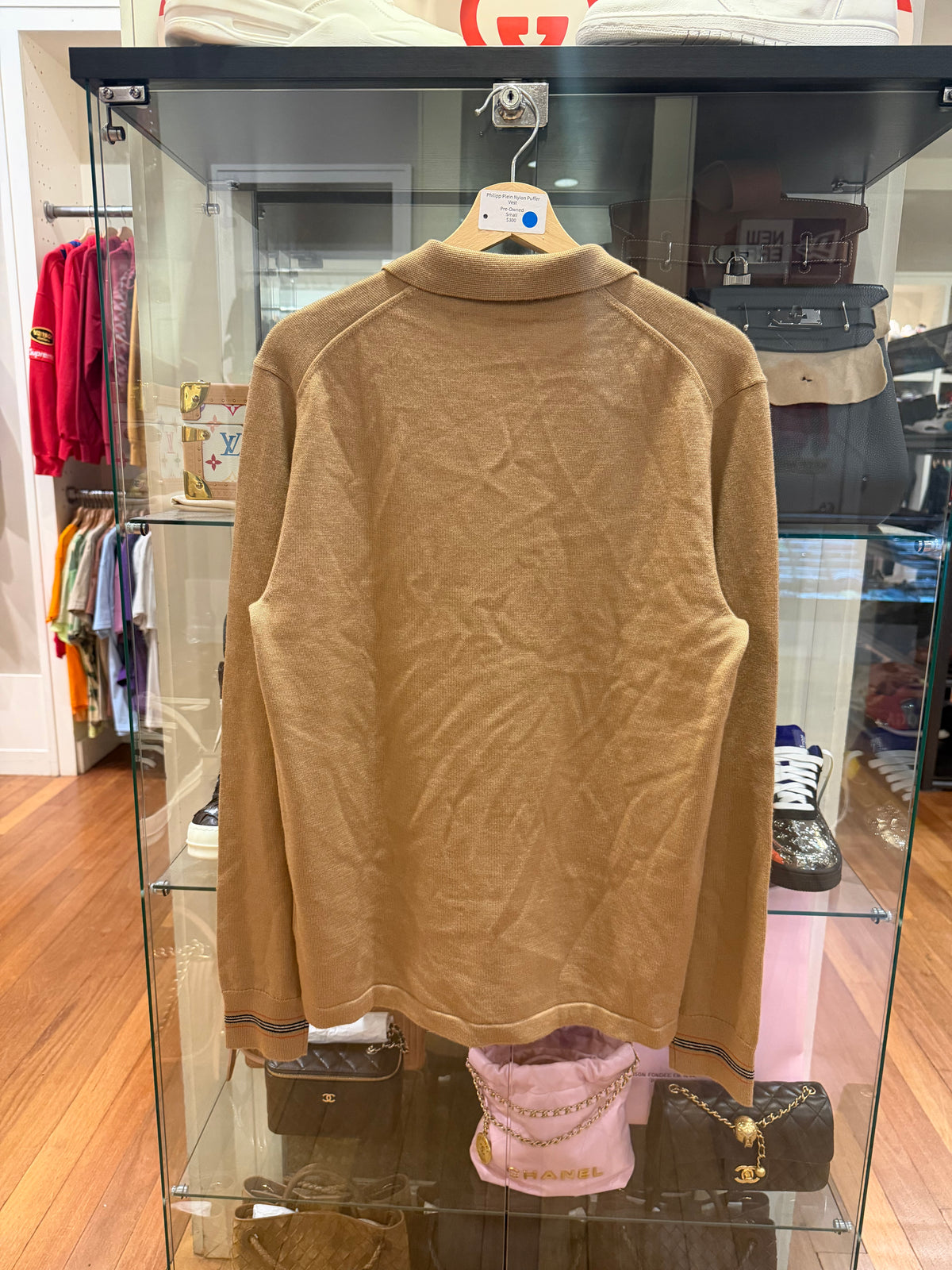 Burberry Long-Sleeve Wool Polo Shirt - Brown