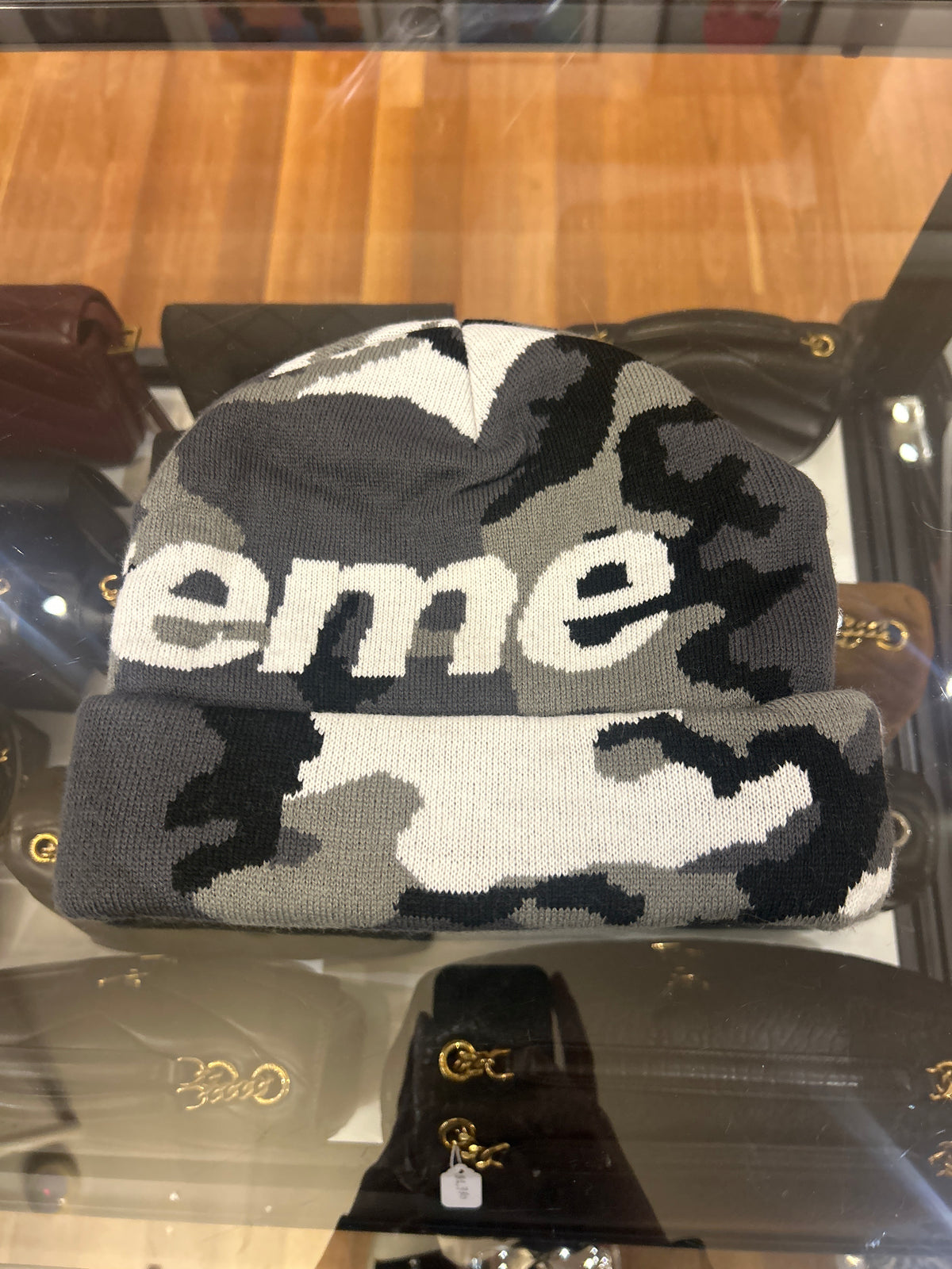 Supreme Camo Big Logo Beanie