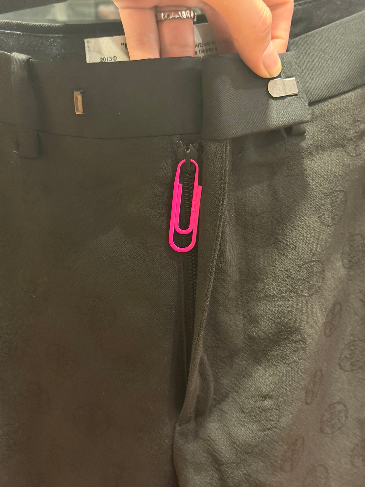 Off-White Flared AOP Print Trousers - Black