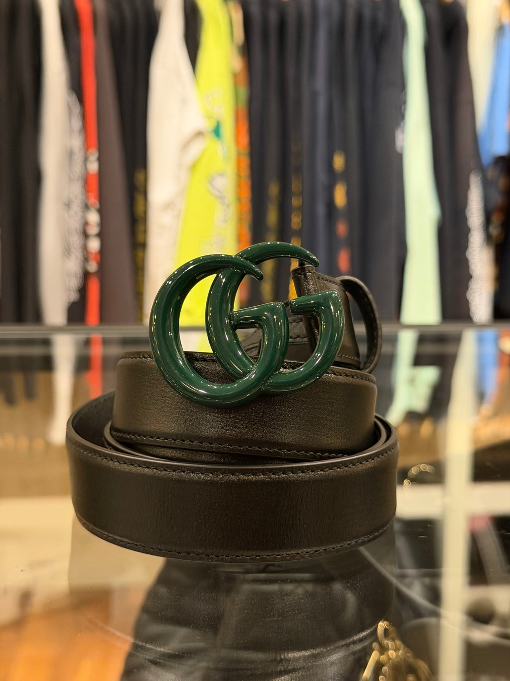 Gucci Double GG Marmont - Black / Green