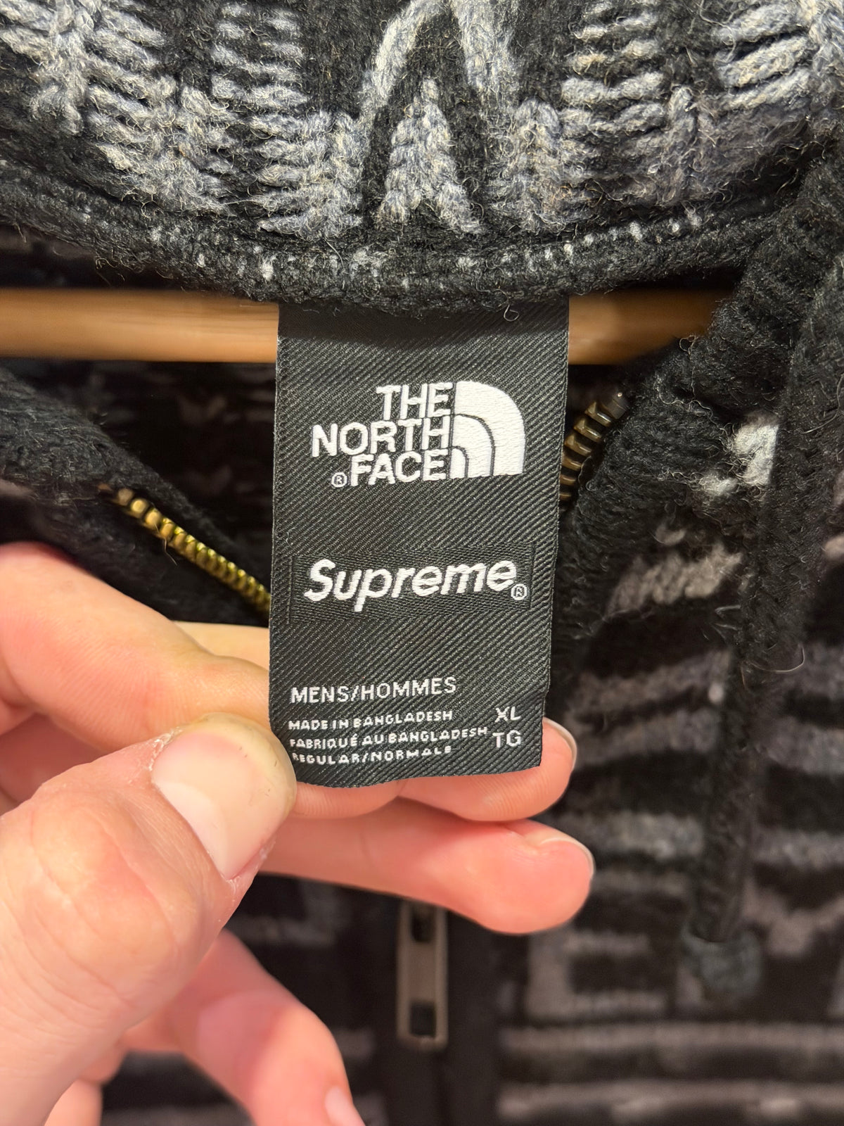 Supreme x North Face Knit Zip Up Sweater