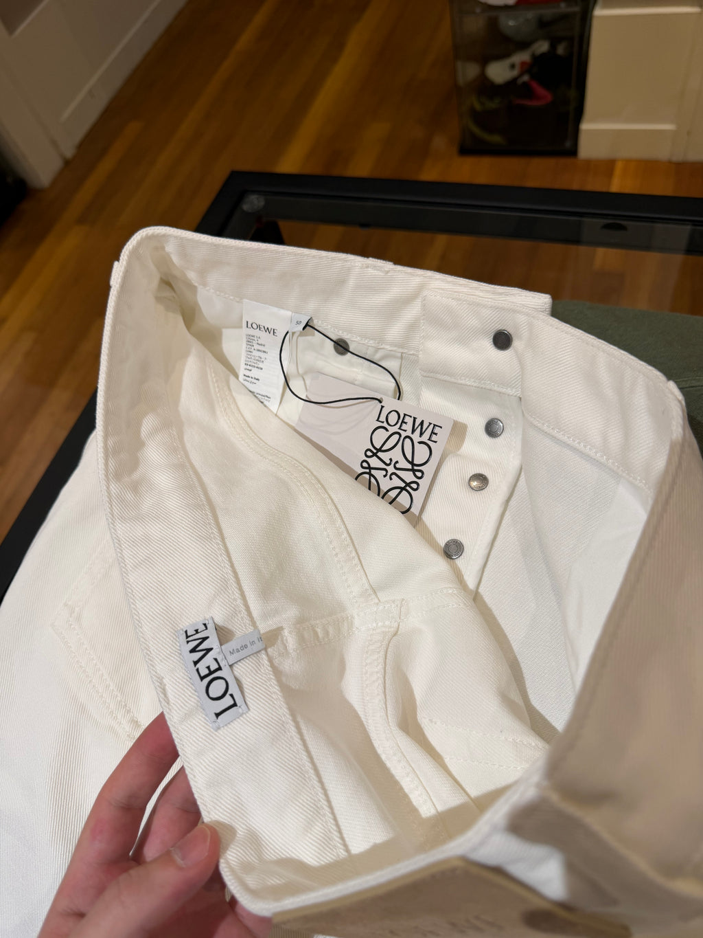 Loewe anagram denim jeans - white