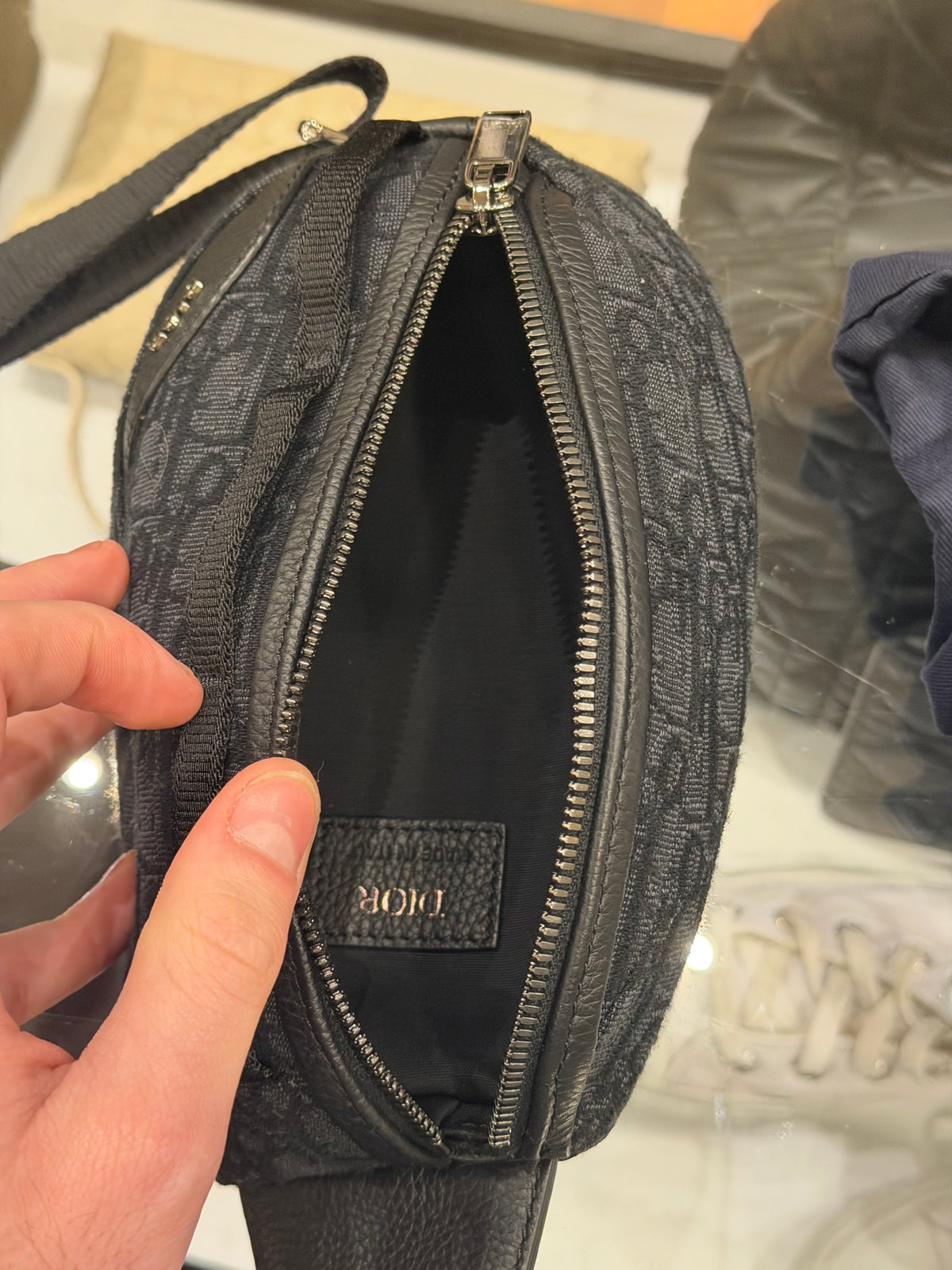 Dior Oblique Canvas Scarab Sling Bag