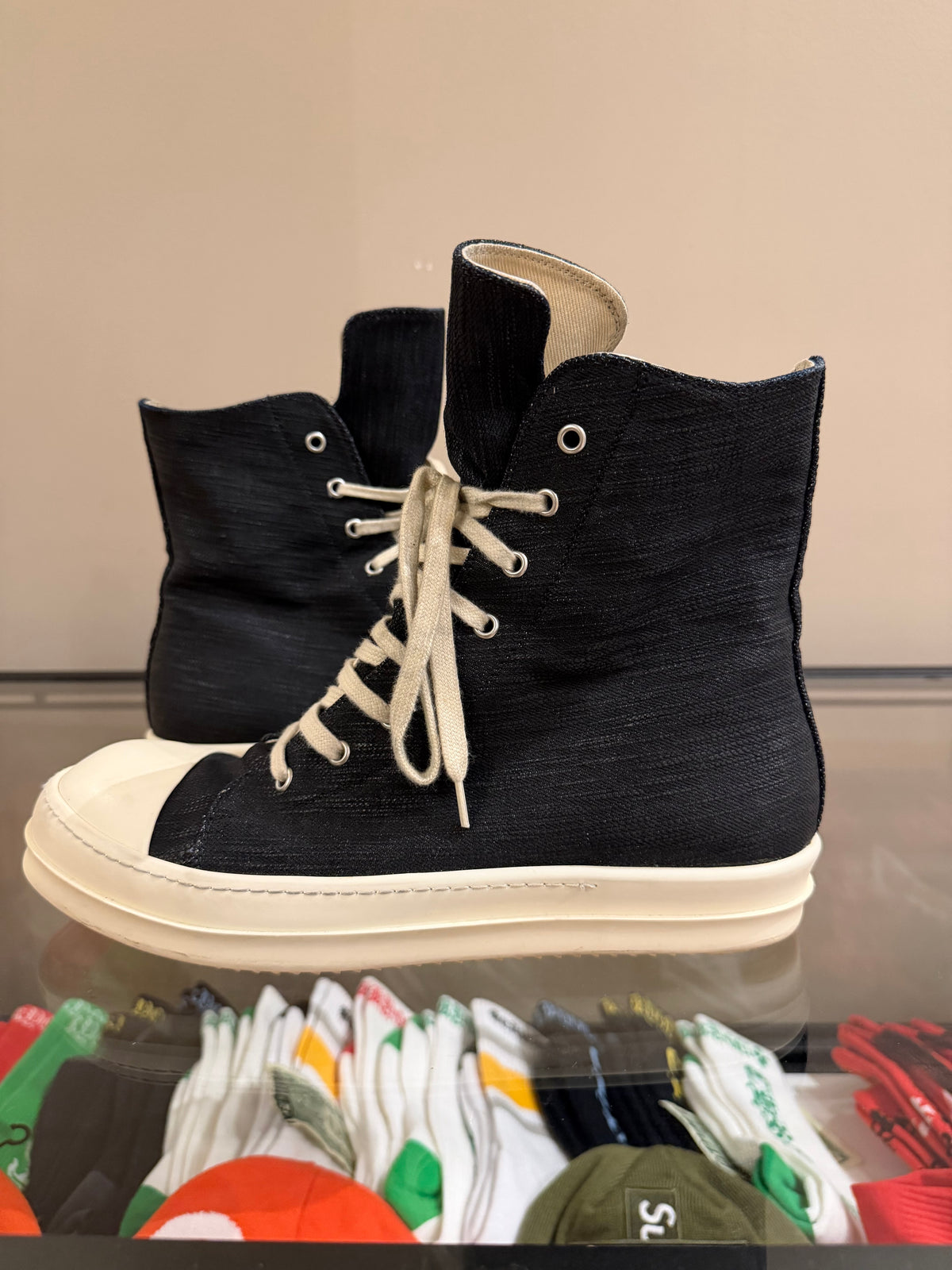Rick Owens DRKSHDW Coated
Canvas Ramone High