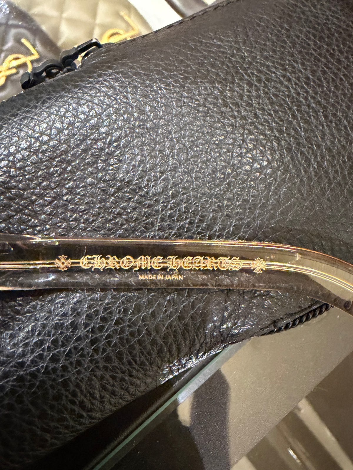 Chrome Hearts Charismadick Crystal Glasses - Clear Frames w Purple Tint