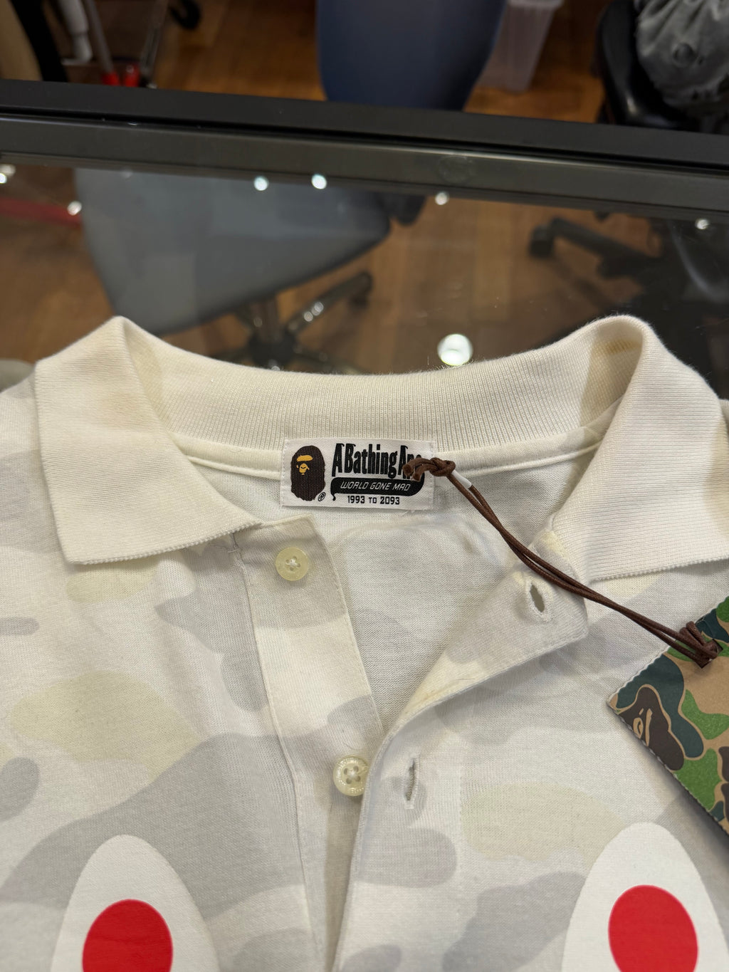 Bape Sharkface Polo - White