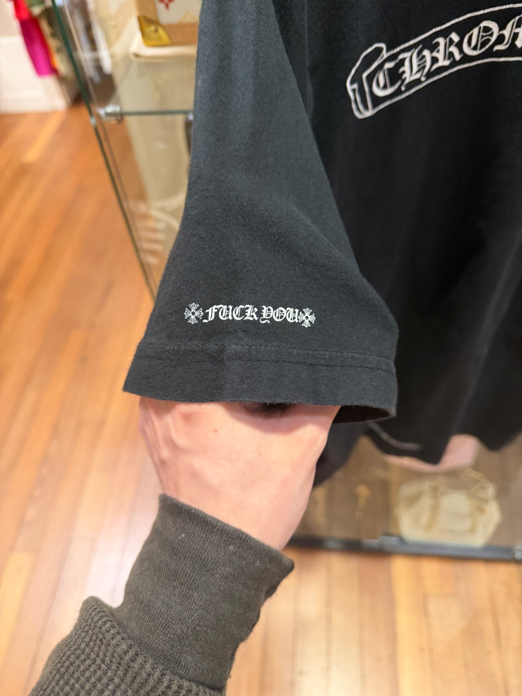 Chrome Hearts Fuck You Scroli-
Black