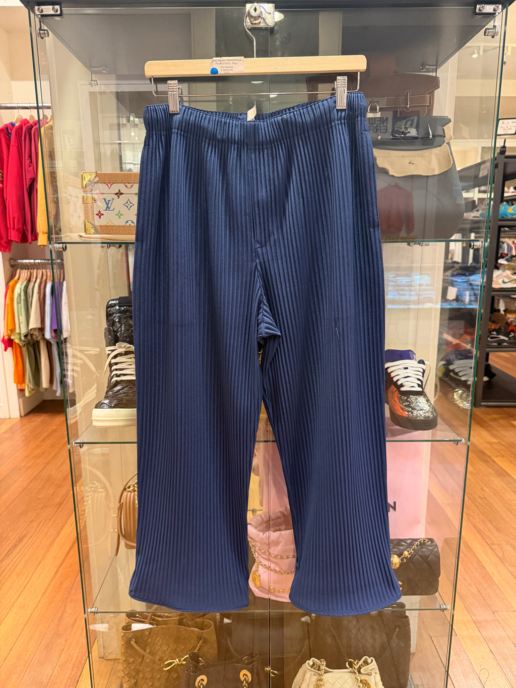 Issey Miyake Homme Plissé Pleated Pants - Navy