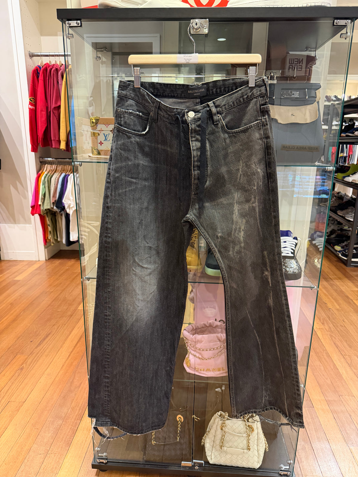 Balenciaga Split Panel Leg Denim Jeans