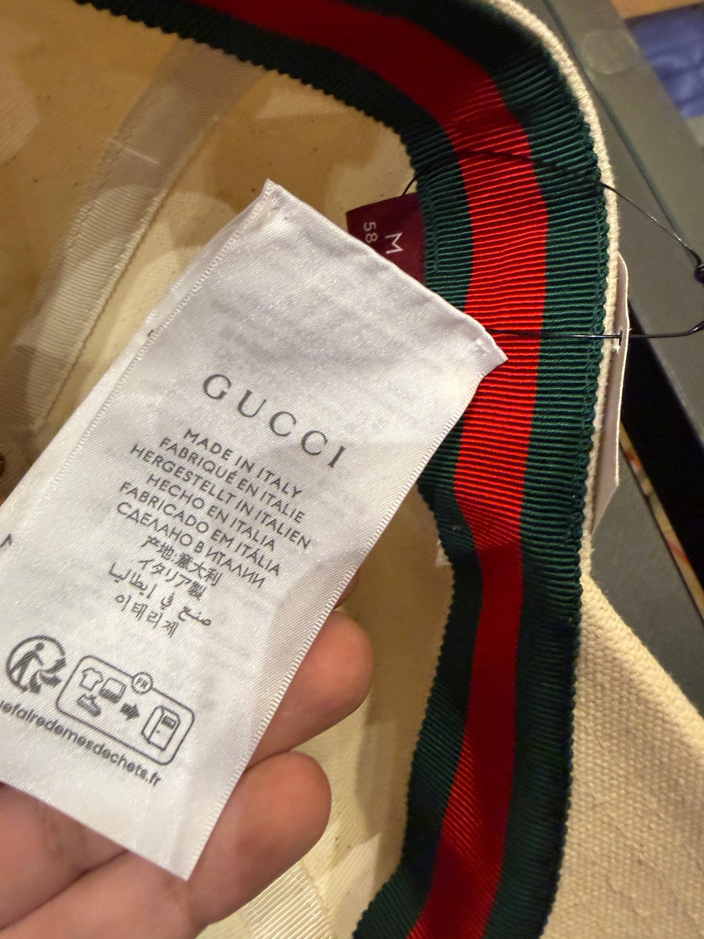 Gucci Logo Canvas Baseball Hat