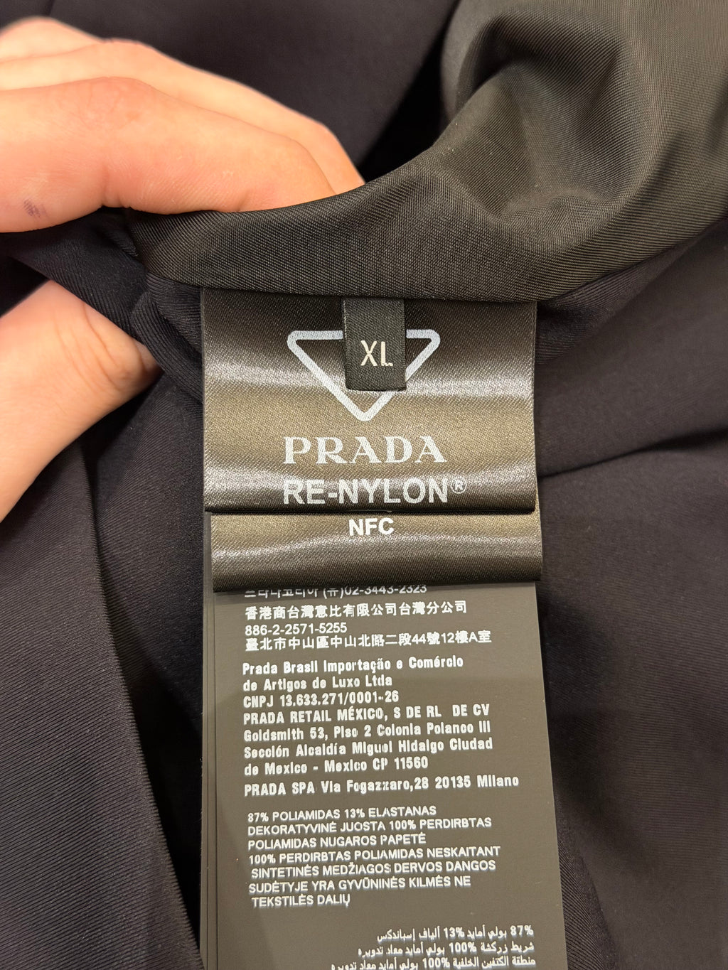 Prada Sweatshirt With Re-Nylon Details