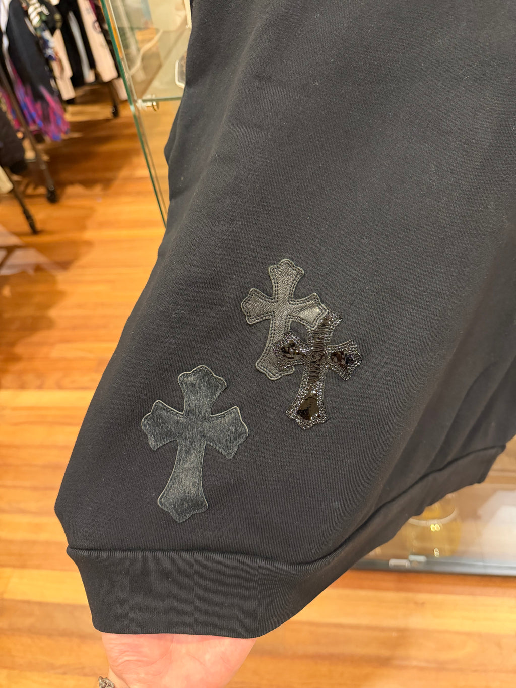 Chrome Hearts 19 Cross Patch Crewneck - Black