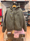 Miu Miu Padded Hooded Work Jacket - Olive Green