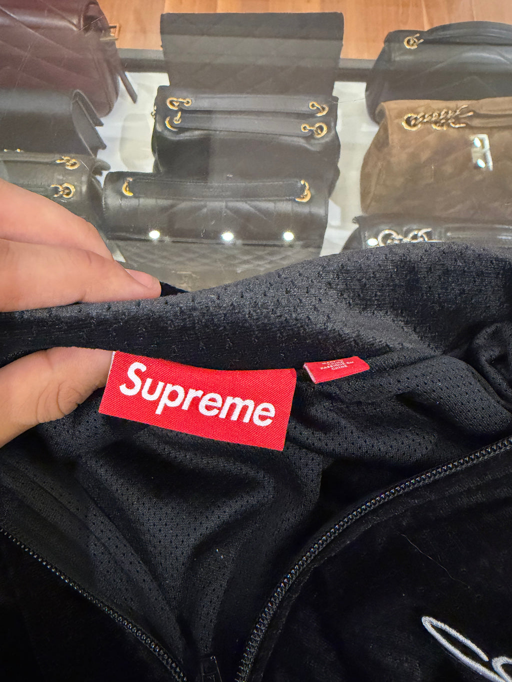 Supreme Velour Mesh Track
Jacket - Black
