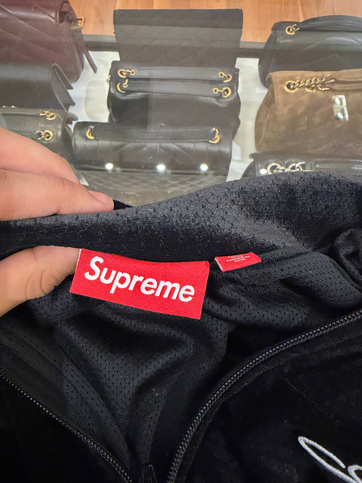 Supreme Velour Mesh Track
Jacket - Black