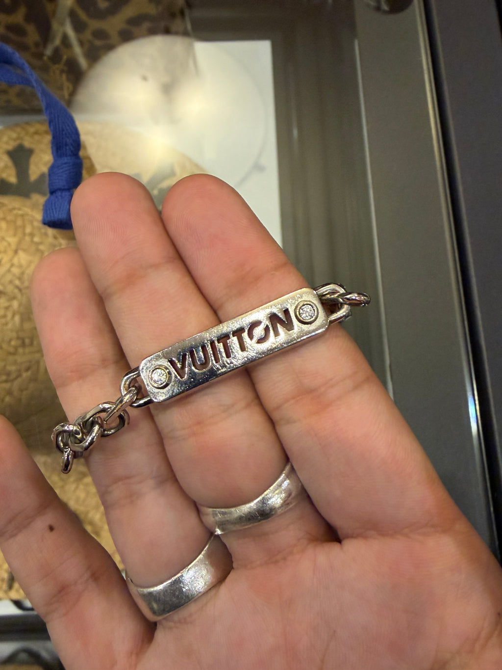 Louis Vuitton Silver Chain Bracelet