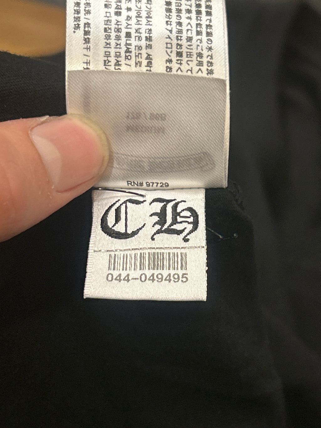 Chrome Hearts New York Horseshoe Logo LS Pocket Tee