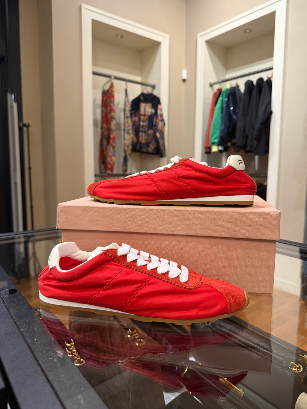 Miu Miu Low Top Nylon Suede - Ross