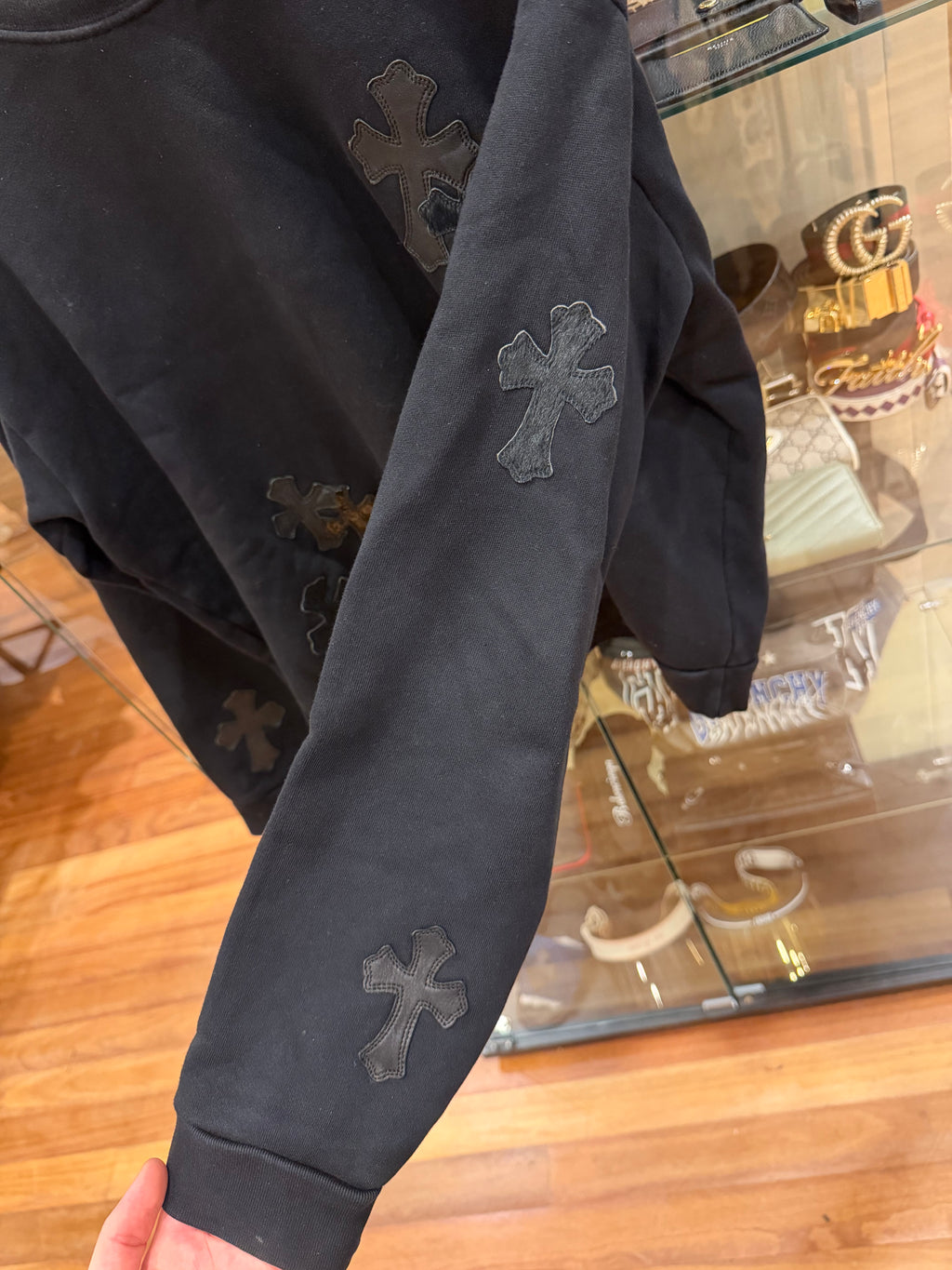 Chrome Hearts 19 Cross Patch Crewneck - Black