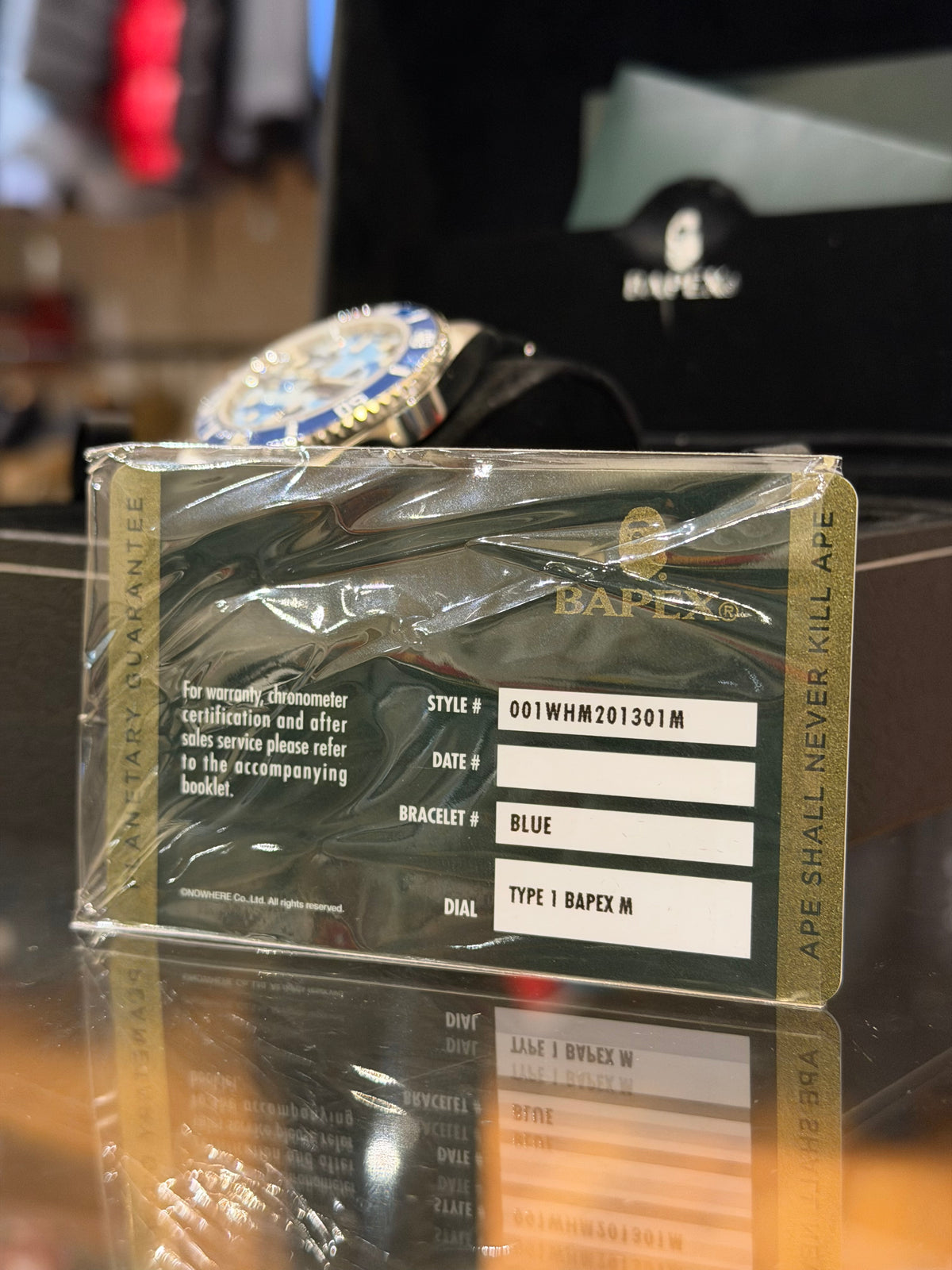 Bape Type 1 Bapex Automatic Watch - Blue Camo