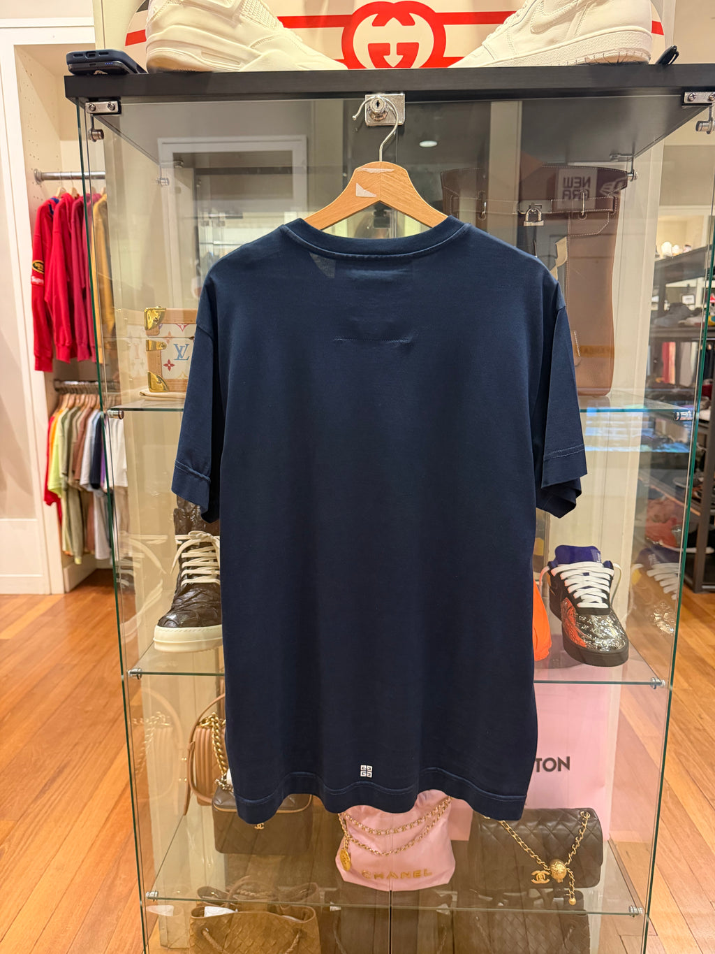 Givenchy Paris Logo Tee - Navy