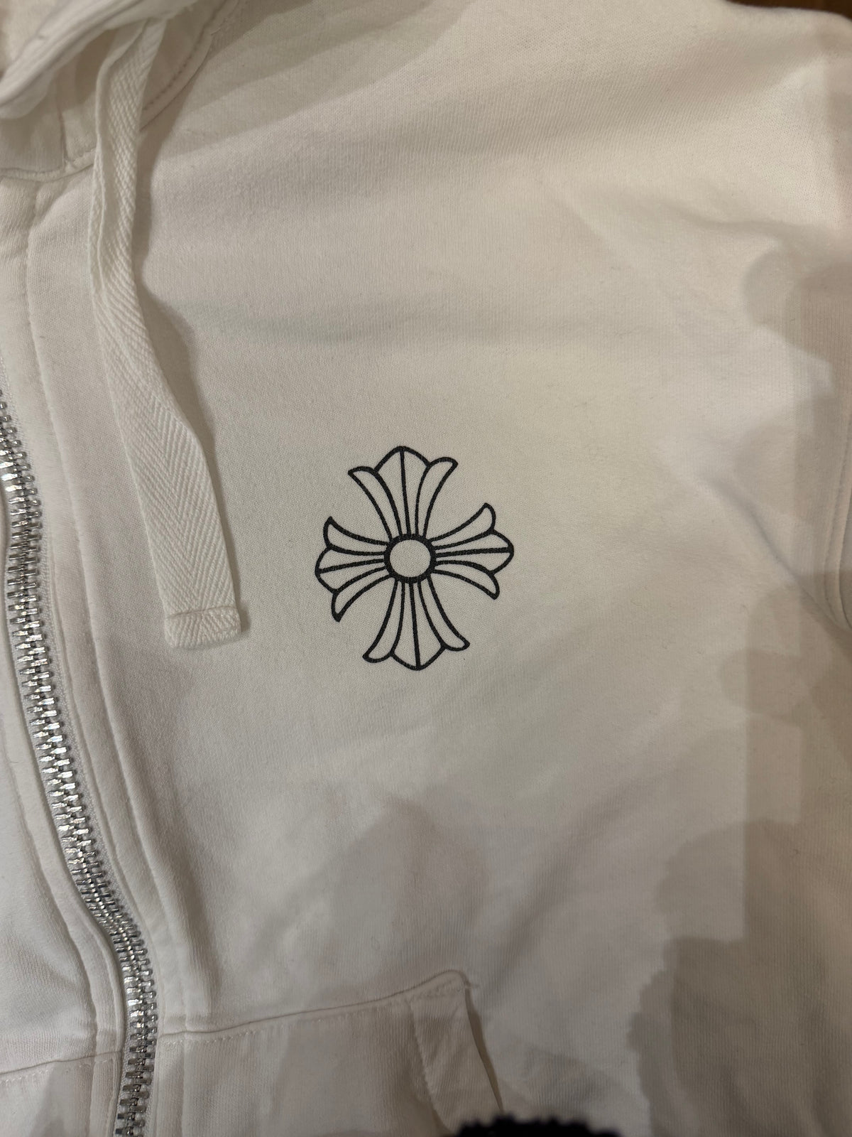 Chrome Hearts Vintage Floral Zip Up Hoodie