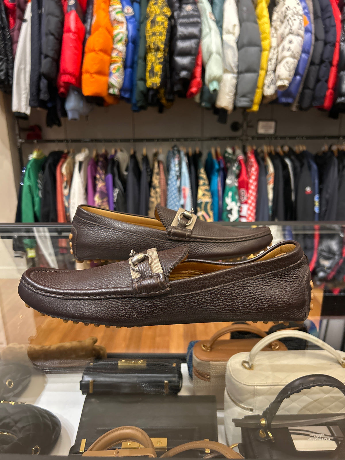 Gucci Horsebit Driver Loafers - Brown