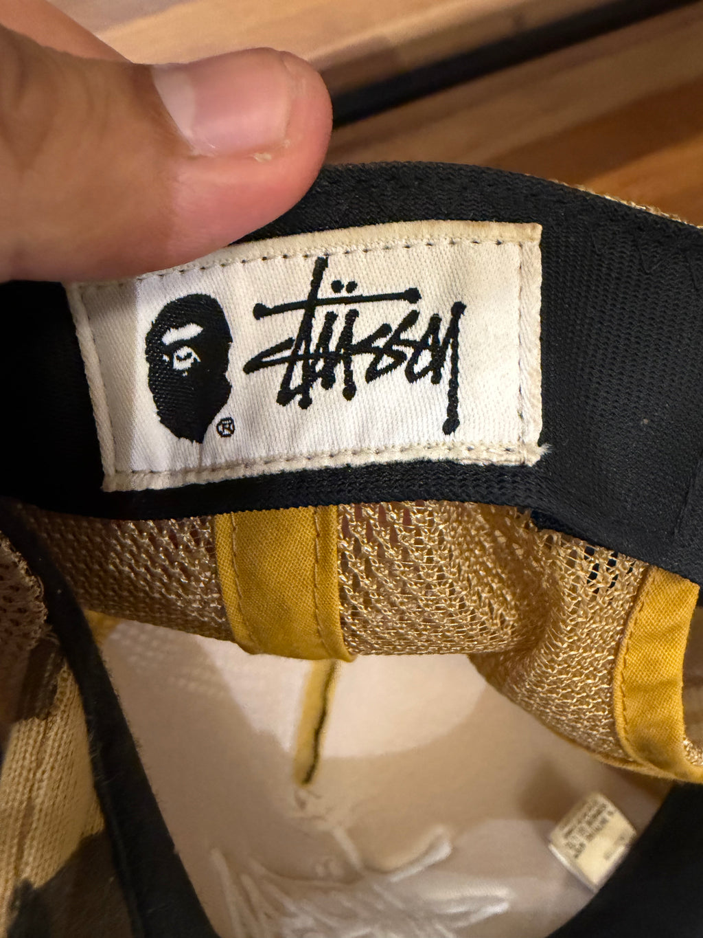 Stussy X Bape Yellow & Green Camo