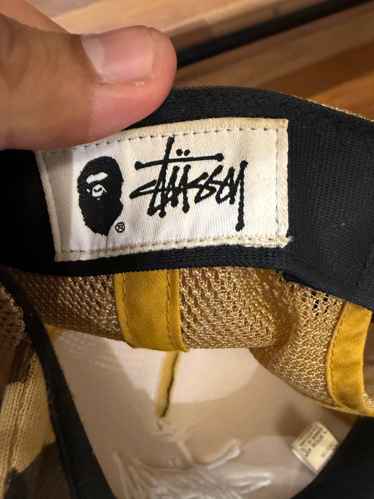 Stussy X Bape Yellow & Green Camo