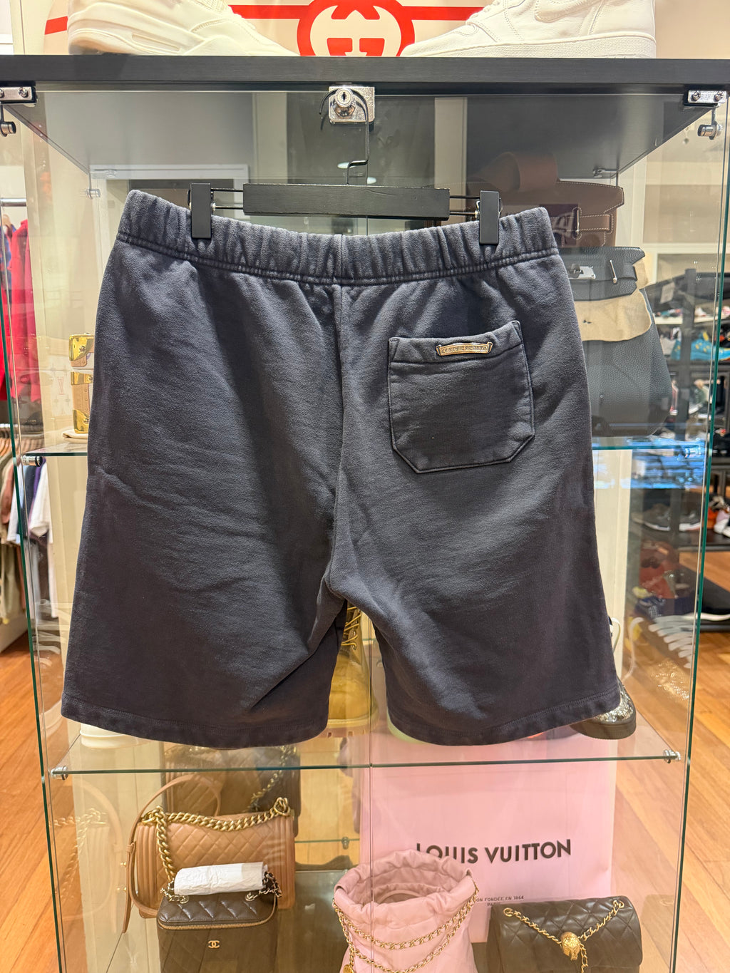 Chrome Hearts Paperjam Cross Patch Shorts - Navy